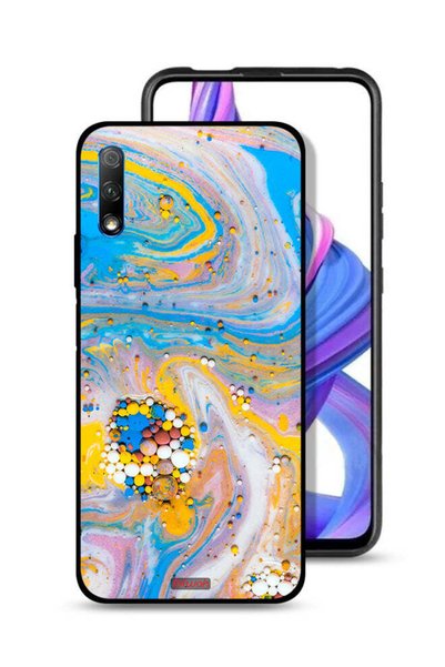 Tolwak غطاء حماية لهاتف Honor 9X (الصين) أحجار كريمة ملونة تجريدية