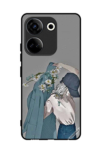 Covernex غطاء حماية لهاتف تكنو كامون 20، صورة فتاة ترتدي معطفًا