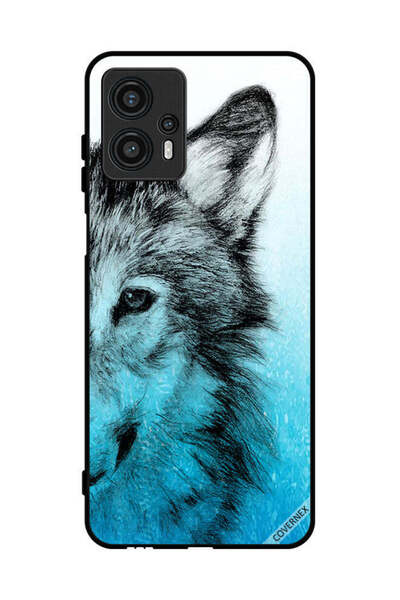 Covernex غطاء حماية لهاتف موتورولا موتو جي 13 - وجه نصف ذئب