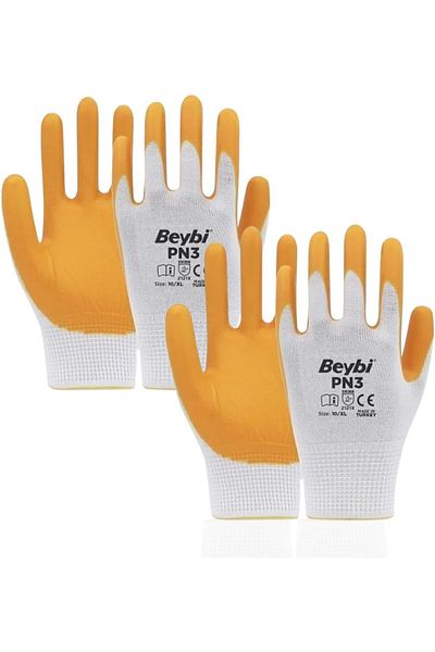 Mena Rise Şirinshop Nitrile Construction Gloves - 2 Pieces Yellow 1108107