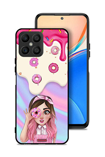 Tolwak غطاء حماية لهاتف Honor X8 4G يحمل صورة دونات