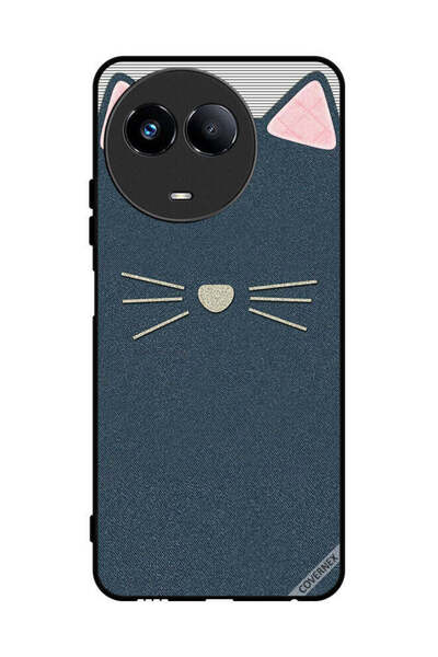 Covernex غطاء حماية لهاتف Realme 11 5G بنمط قطة فنية من الجلد