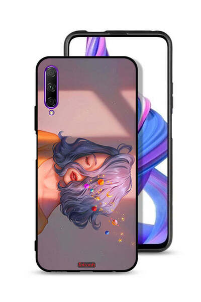 Tolwak Honor 9X Pro Protective Case Cover Girl And Space Art