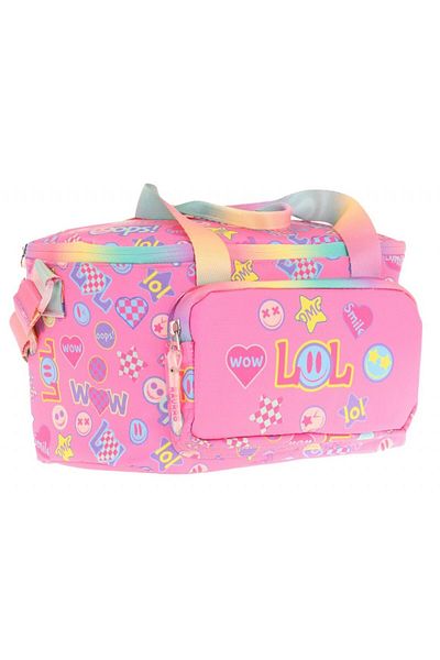 KAUKKO Kids Thermo Thermal Insulated Girl's Lol Printed Pink Lunch Box L7237 (Two Compartments)