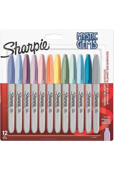Mena Rise Şirinshop Fine Permanent Marker, Mystic Gems, 12 Pack 1108107