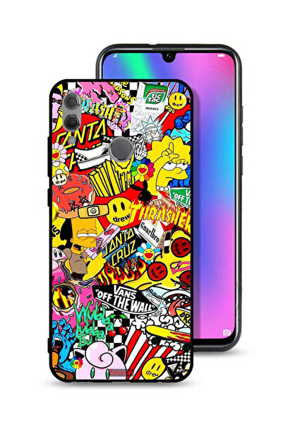 Tolwak غطاء حماية لهاتف Honor 10 Lite بملصق أبيض فاتح