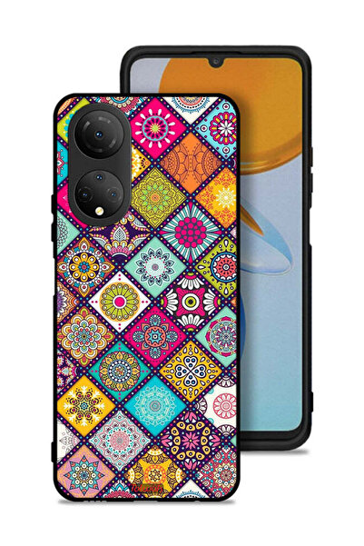 Tolwak غطاء حماية لهاتف Honor X7 بنقشة مربعات ماندالا