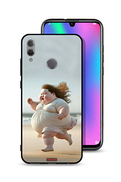 Tolwak غطاء حماية لهاتف Honor 10 Lite - فتاة سمينة تركض