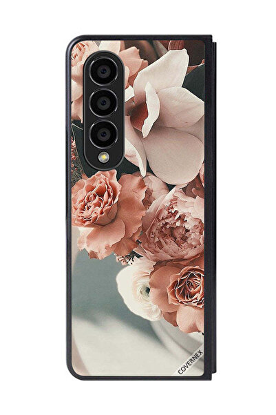 Covernex غطاء حماية لهاتف سامسونج جالاكسي زد فولد 4، باقة من أزهار الخوخ الجميلة