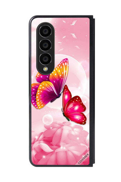 Covernex غطاء حماية لهاتف سامسونج جالاكسي زد فولد 4 بنقشة فراشات لطيفة