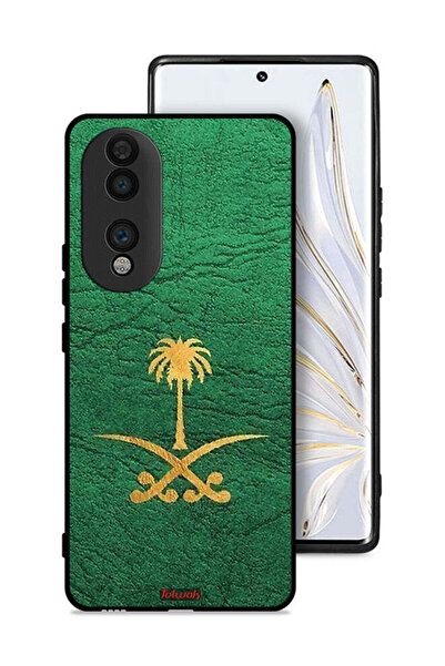 Tolwak غطاء حماية لهاتف Honor 70 مع علامة المملكة العربية السعودية على الجلد