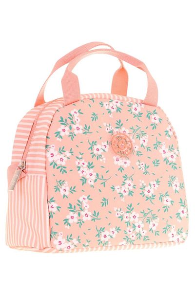 KAUKKO Salmon Flower Printed Lunchbox for Girls (Thermal Insulated) (K9070)