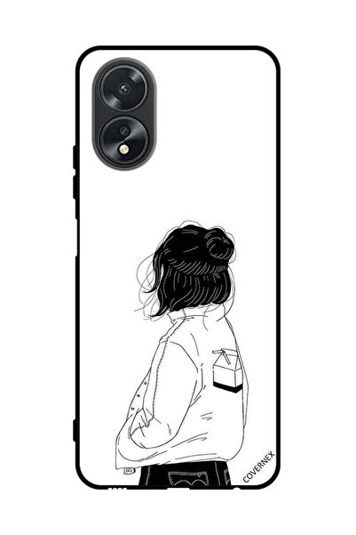 Covernex غطاء حماية لهاتف Oppo A38 فتاة تفكر بعمق كبير