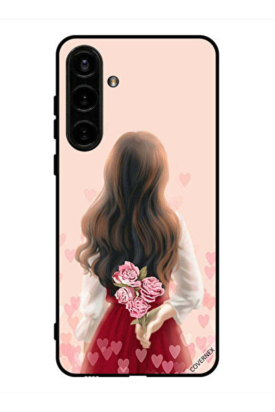 Covernex غطاء حماية لهاتف سامسونج جالاكسي S24 فتاة تخفي الزهور