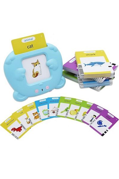 dalimag Educational Montessori Toy, SOOYE®, Learning Machine Set with Card Reader, 255 Cards, 2 Years+, Blu