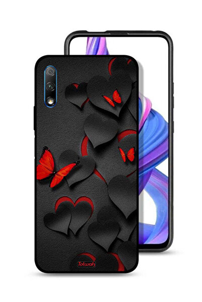 Tolwak Honor 9X (China) Protective Case Cover Hearts And Butterflies Pattern