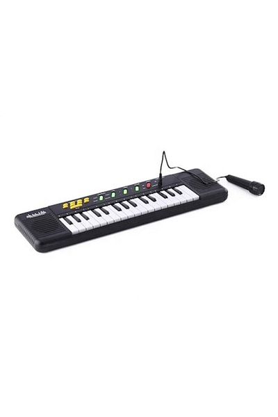 dalimag Electronic Piano with Microphone, Educational Toy, Musical Instruments, 47 cm, Black, Dalimag