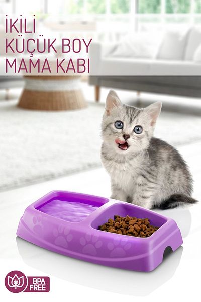 Nandy Kids Double Small Size Food Container, Pet Feeding Container