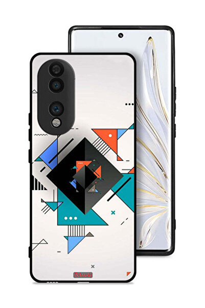 Tolwak غطاء حماية لهاتف Honor 70 بأشكال مربعة ومثلثة ونمط تجريدي