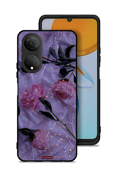 Tolwak غطاء حماية لهاتف Honor X7 بنقشة ورود لامعة