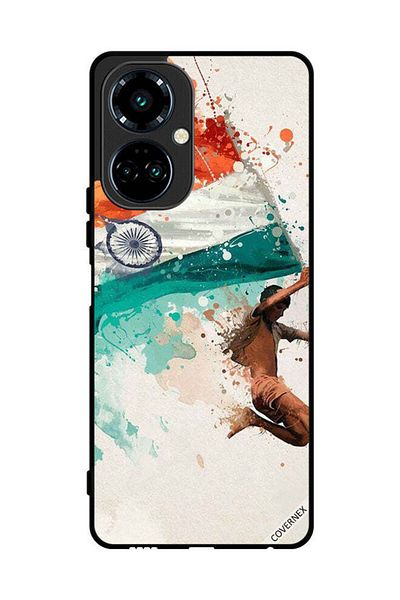 Covernex Protective Case Cover For Tecno Camon 19 Holding India Flag While Flying