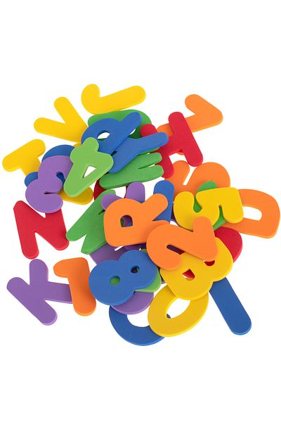 OEM Set of 36 letters and numbers that stick to tiles - Bath toy