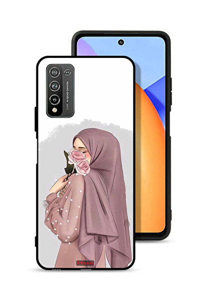 Tolwak غطاء حماية لهاتف Honor 10X Lite بتصميم فتاة تحمل ورودًا