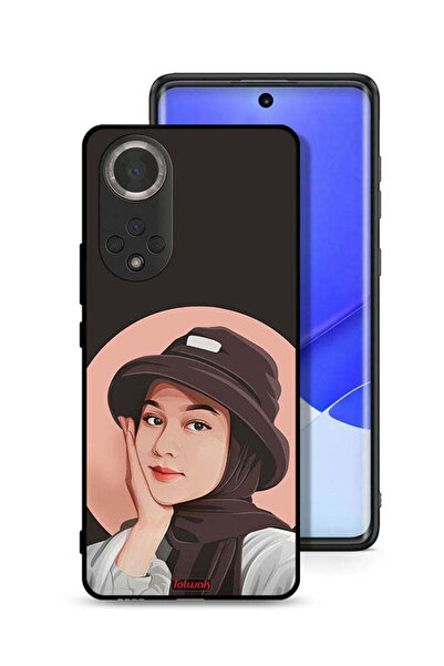 Tolwak غطاء حماية لهاتف Honor 50 بتصميم فتاة قبعة لطيفة ورسم فني