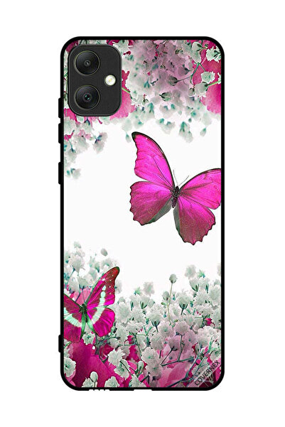 Covernex غطاء حماية لهاتف سامسونج جالاكسي A05 برسومات فراشات جميلة وورود صغيرة