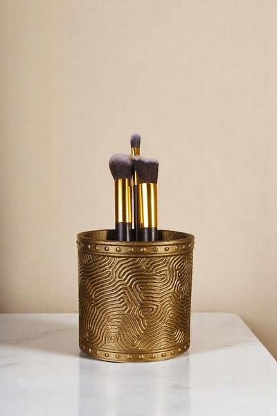 Evene Makeup Organizer Θήκη για πινέλο μακιγιάζ Organizer Organizer Χρυσό Αντίκα Χρώμα Μοντέλο 82