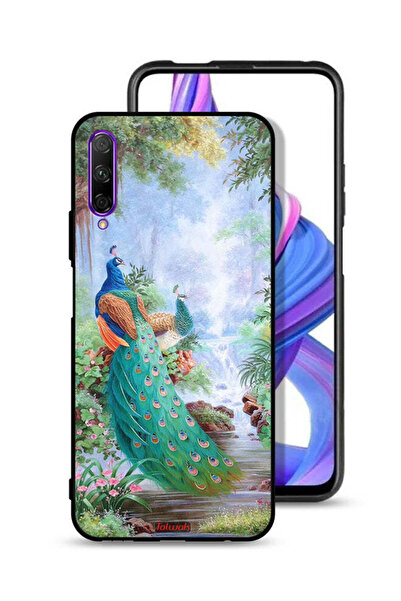 Tolwak غطاء حماية لهاتف Honor 9X Pro بنقشة الطاووس