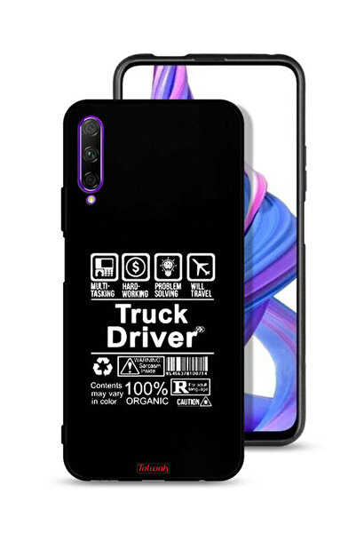 Tolwak غطاء حماية لهاتف Honor 9X Pro، ملصق سائق شاحنة