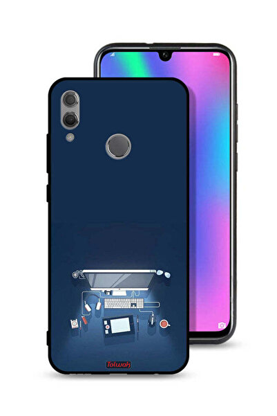 Tolwak غطاء حماية لجهاز Honor 10 Lite بتصميم فني على شكل مكتب كمبيوتر