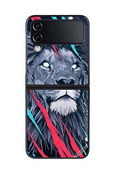 Covernex غطاء حماية لهاتف سامسونج جالاكسي زد فليب 4 برسومات الأسد الملك