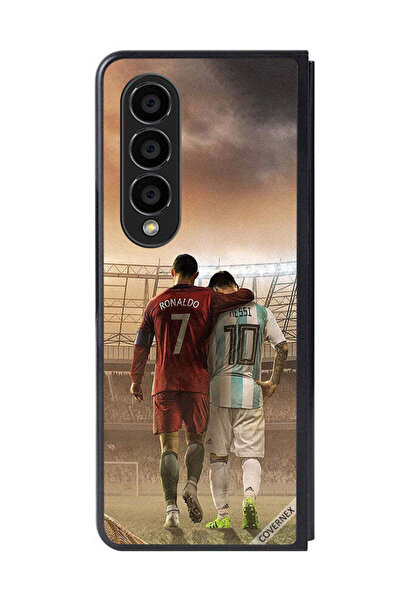 Covernex غطاء حماية لهاتف سامسونج جالاكسي زد فولد 4 ميسي وكريستيانو رونالدو