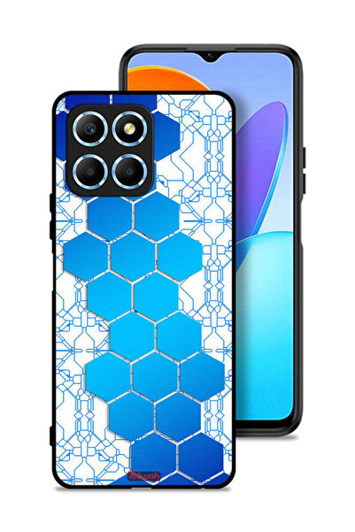Tolwak غطاء حماية لهاتف Honor X8 5G بنمط شبكة أيقونات سداسية الأضلاع