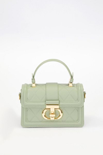 Levidor Premium Baklava Pattern Interlocking Handbag Green