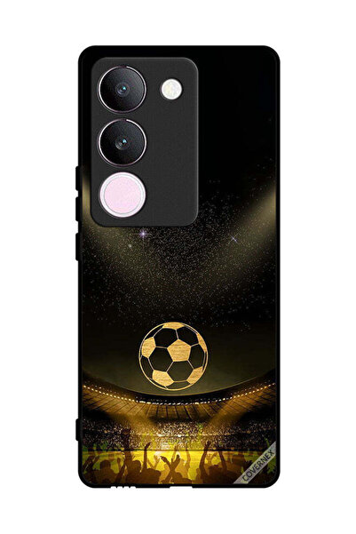 Covernex غطاء حماية لهاتف فيفو S17، خلفية فيلم كرة قدم كلاسيكية باللون الأسود