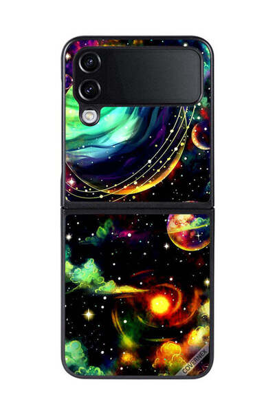 Covernex غطاء حماية لهاتف سامسونج جالاكسي زد فليب 4 - نباتات زحل