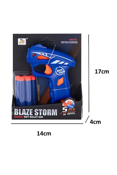 AGA Mitraliera de jucarie, Aga, Blaze Storm, 5 cartuse cu burete, 6+