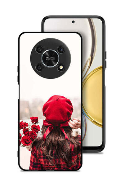 Tolwak Honor X9 5G Protective Case Cover Holding Flowers