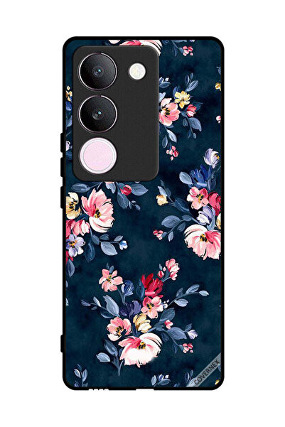 Covernex غطاء حماية لهاتف فيفو V29 مزين برسومات زهور مرسومة يدويًا