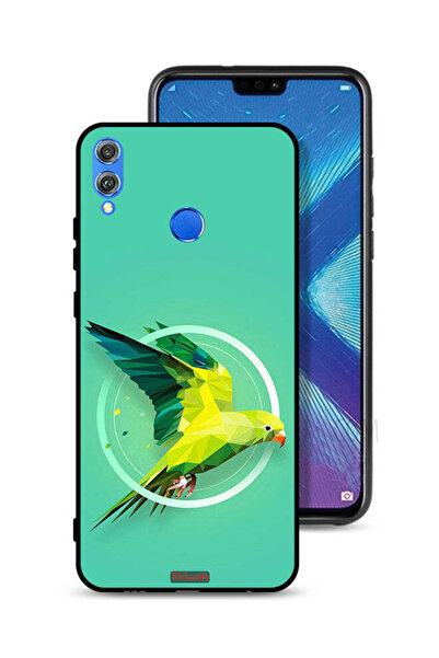 Tolwak غطاء حماية لهاتف Honor 8X بتصميم فن تجريدي ببغاء