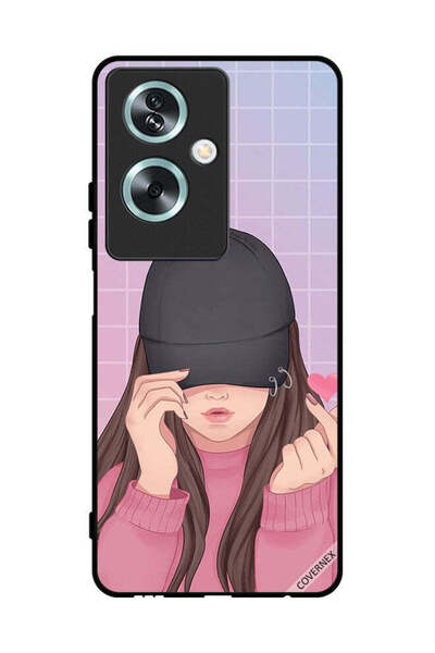 Covernex غطاء حماية لهاتف Oppo A79 - فتاة ذات قبعة سناب لوف