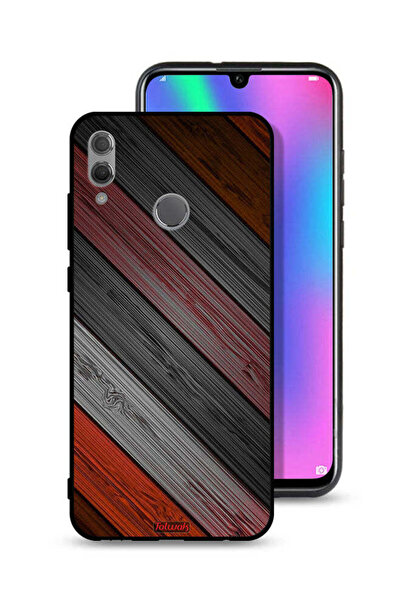 Tolwak غطاء حماية لهاتف Honor 10 Lite بنمط خشبي ملون