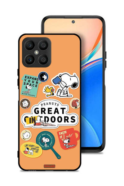Tolwak Honor X8 4G Protective Case Cover Peanuts Stickers