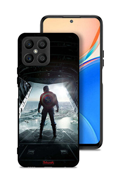Tolwak غطاء حماية لهاتف Honor X8 4G بتصميم صورة كابتن أمريكا