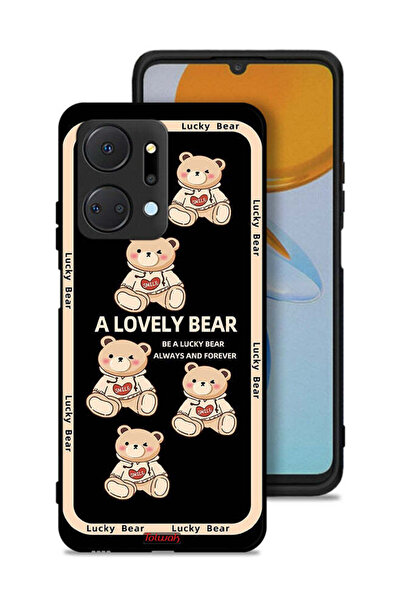 Tolwak غطاء حماية لهاتف Honor X7a - دب جميل