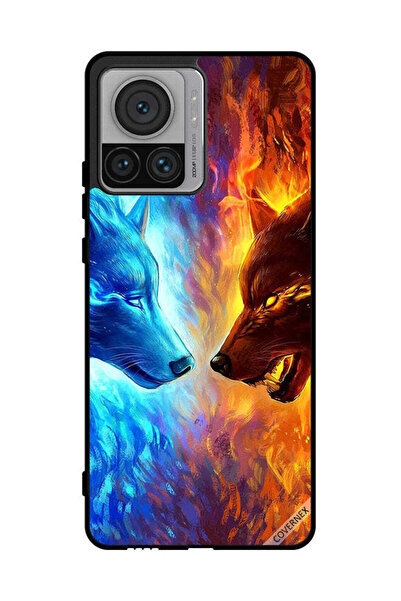 Covernex غطاء حماية لهاتف موتورولا موتو X30 برو - ذئب الماء والنار