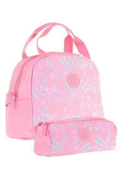 KAUKKO Soft Floral Girl's Lunchbox (K9069) and Pen Holder (K2705) Set